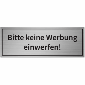 Plaque autocollante - Bitte keine Werbung einwerfen!