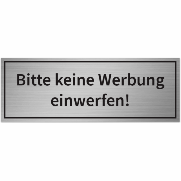 Placa autoadesiva - Bitte keine Werbung einwerfen!