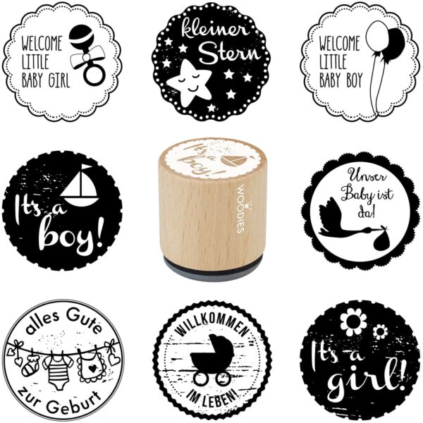 Woodies kreative Stempel – Baby-Kollektion