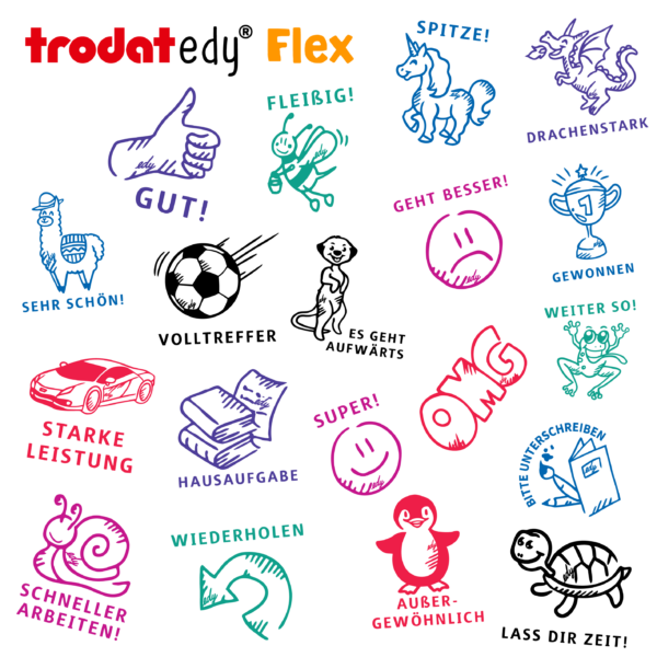 HANKO Stempel & Gravur – Trodat edy FLEX motifs - Allemand