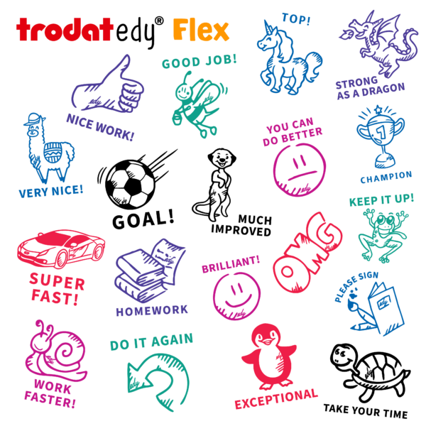 HANKO Stempel & Gravur – Trodat edy FLEX motifs - Anglais